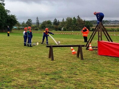 Die Gruppe der Jugendfeuerwehr Ulmbach wurde Osthessencup-Sieger.