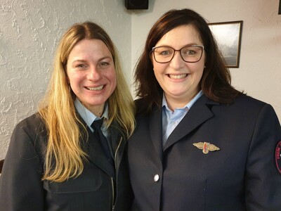 Vorsitzende Tanja Sonnabend (links) und Stellvertreterin Ramona Klüh