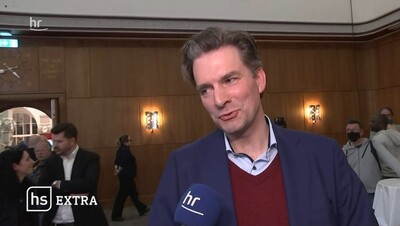 Der neue Oberbürgermeister in Kassel: Dr. Sven Schoeller im Interview mit dem Hessenfernsehen. - <i>Screenshot: O|N</i>