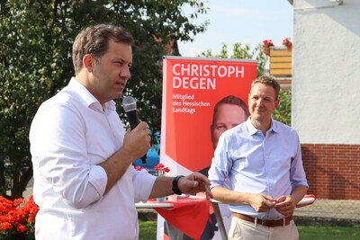 Rührte kräftig die Werbetrommel für Christoph Degen: Lars Klingbeil.